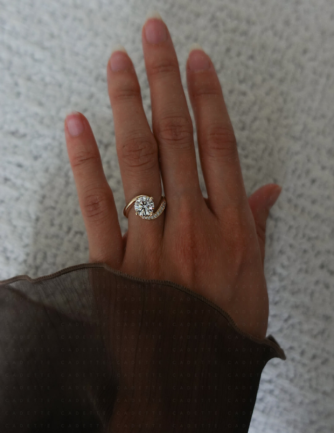 Round Demi Pavé Rapture Ring