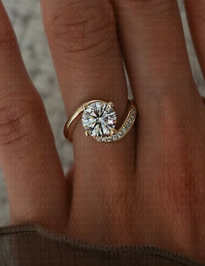 Round Demi Pavé Rapture Ring