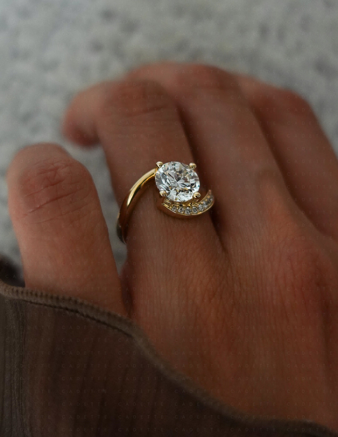 Round Demi Pavé Rapture Ring