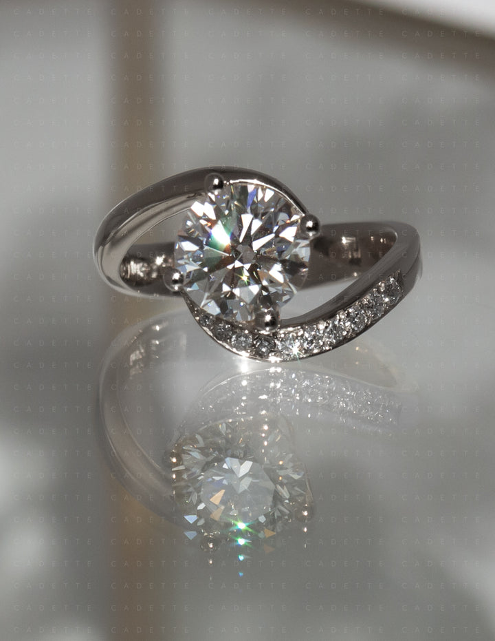 Round Demi Pavé Rapture Ring