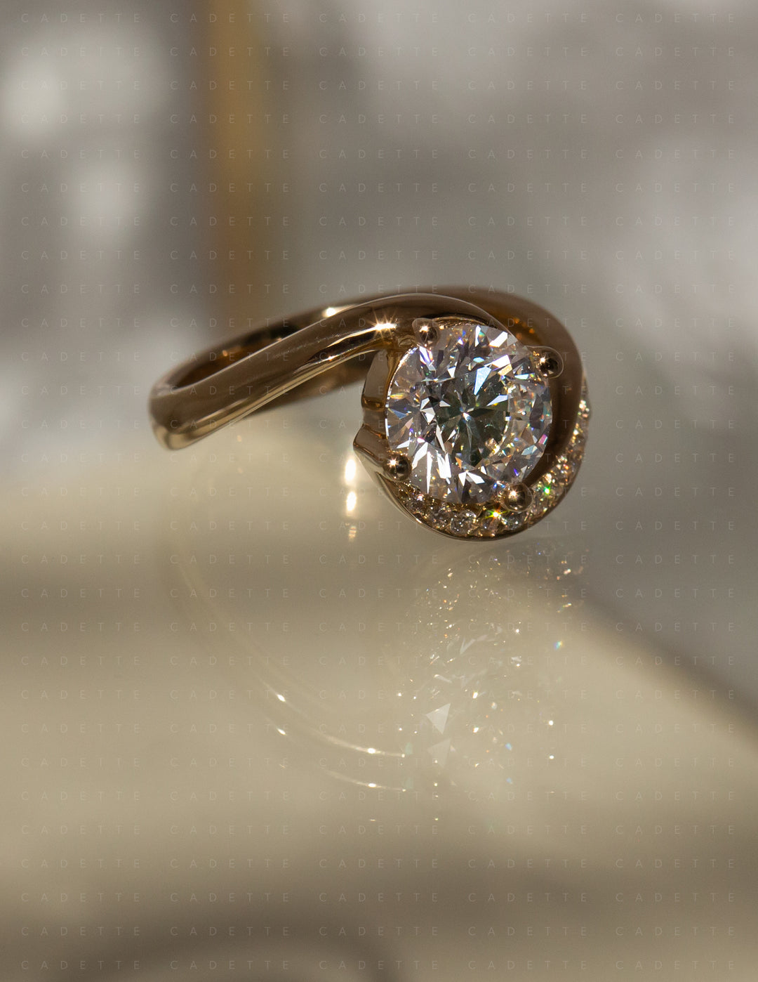 Round Demi Pavé Rapture Ring