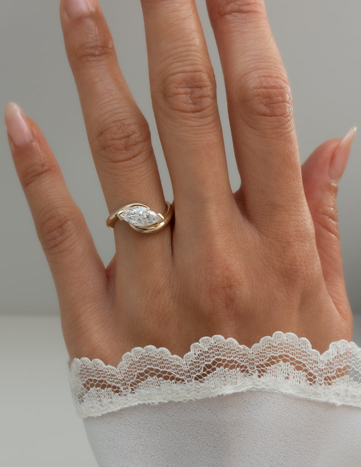 Marquise Rapture Ring — V-CLAW Setting