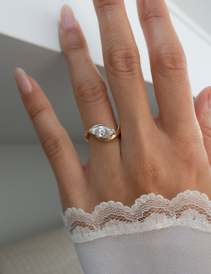 Marquise Rapture Ring — V-CLAW Setting