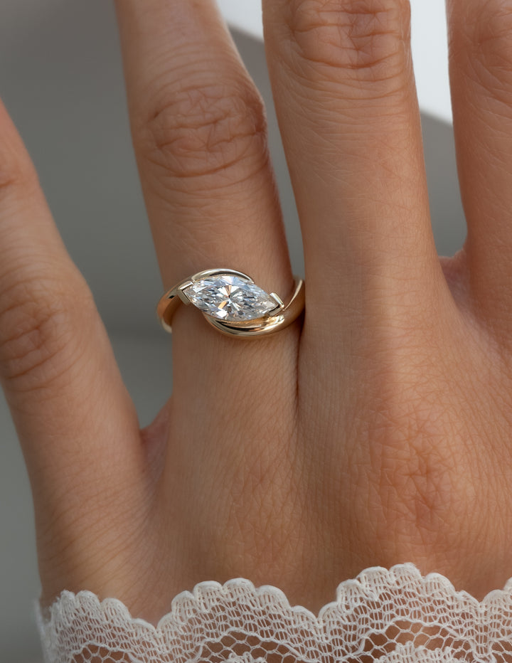 Marquise Rapture Ring — V-CLAW Setting