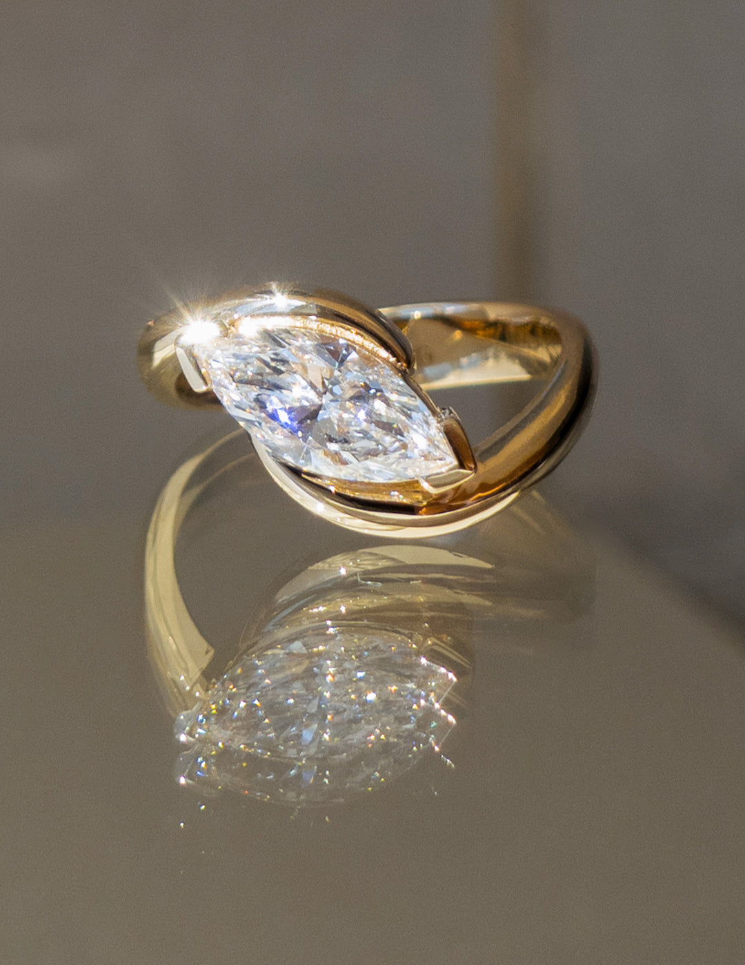 Marquise Rapture Ring — V-CLAW Setting