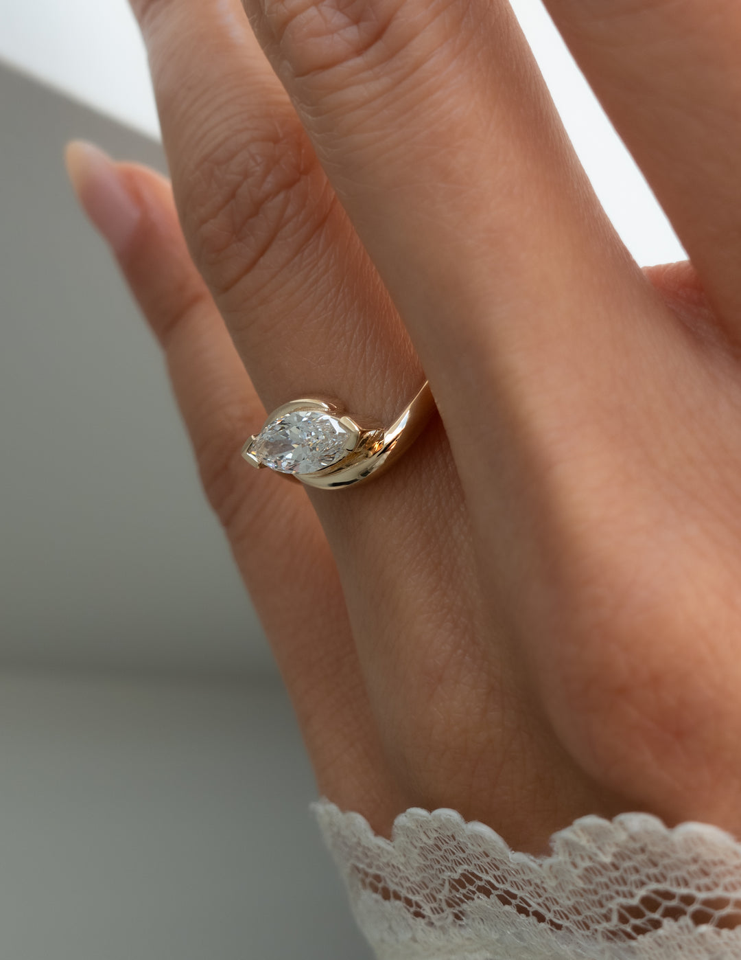 Marquise Rapture Ring — V-CLAW Setting