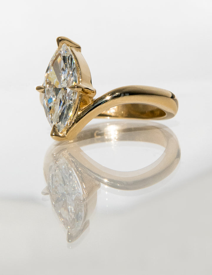 VERTICAL Marquise Rapture Ring — Prong Setting