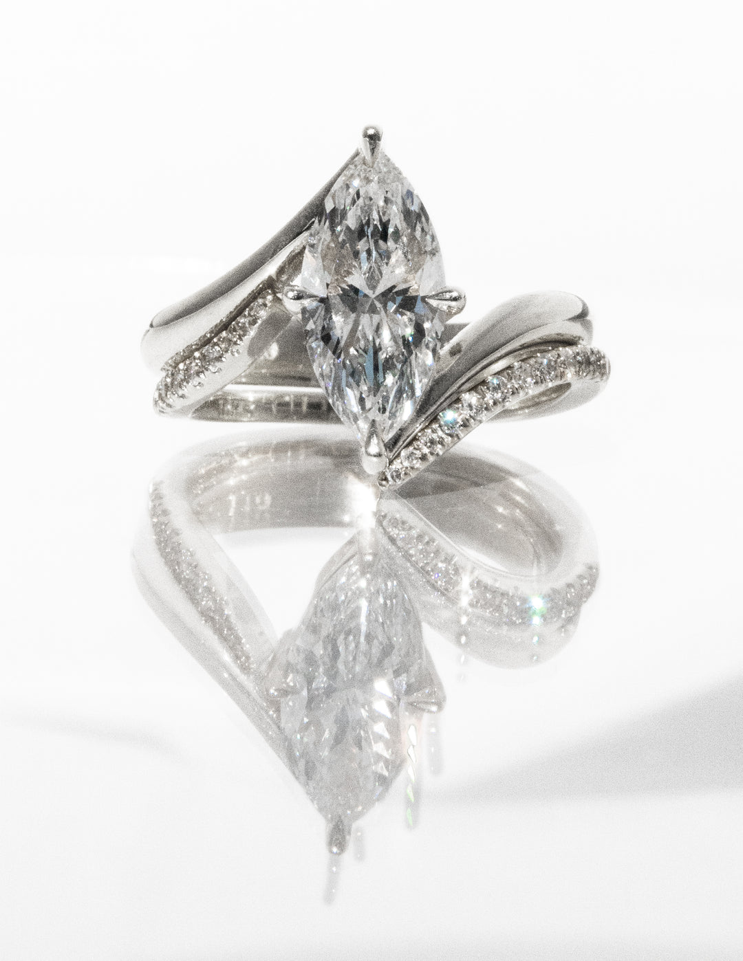 SET — VERTICAL MARQUISE (Prong) Rapture Ring & Band