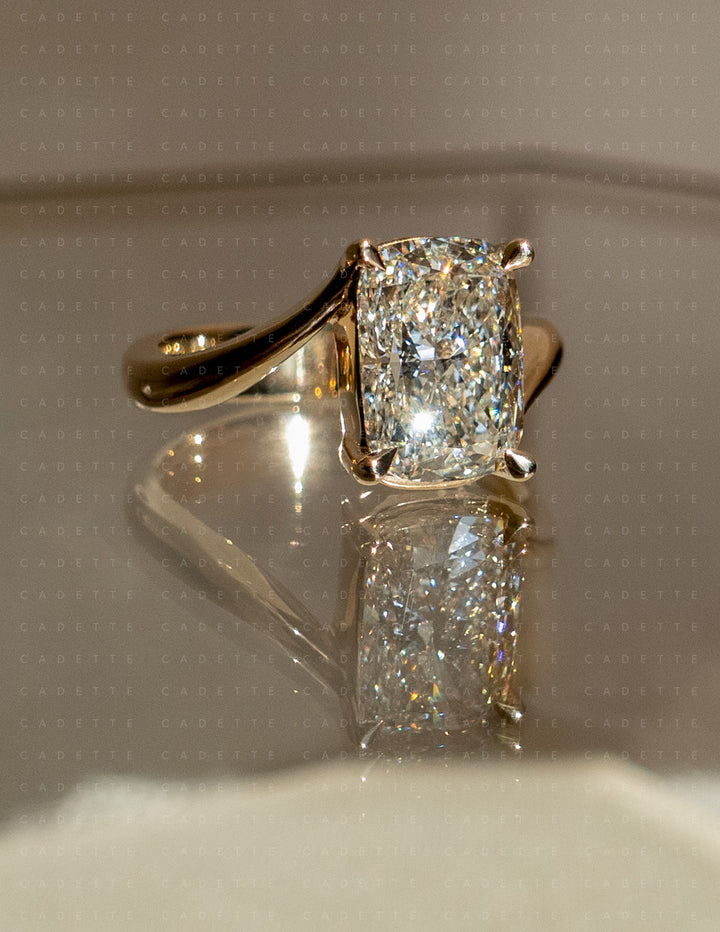 VERTICAL Elongated Cushion Rapture Ring