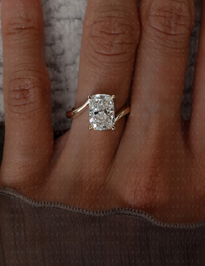 VERTICAL Elongated Cushion Rapture Ring