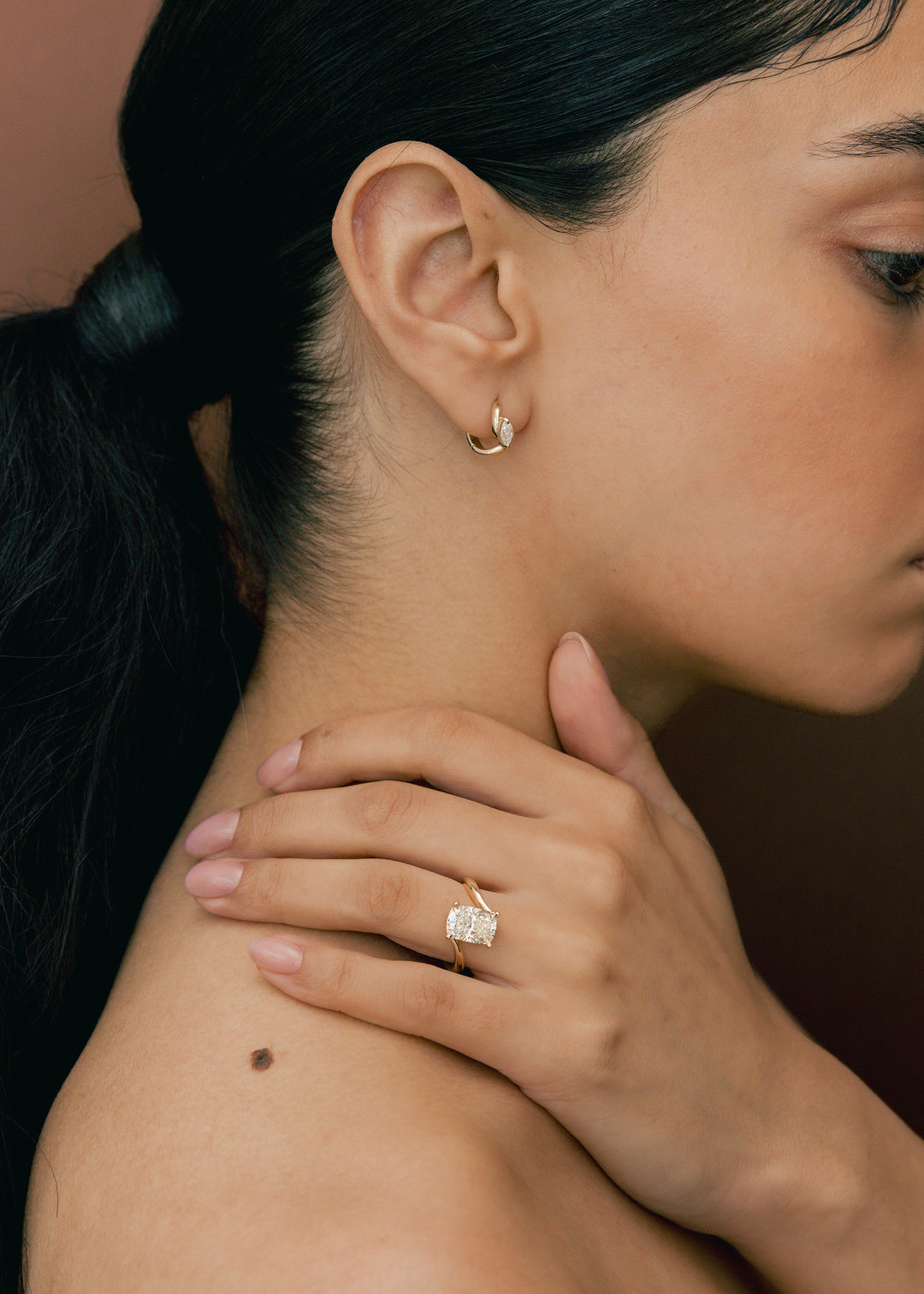 VERTICAL Elongated Cushion Rapture Ring