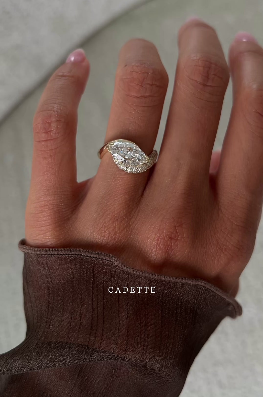 Adorned Pavé Marquise Rapture Ring