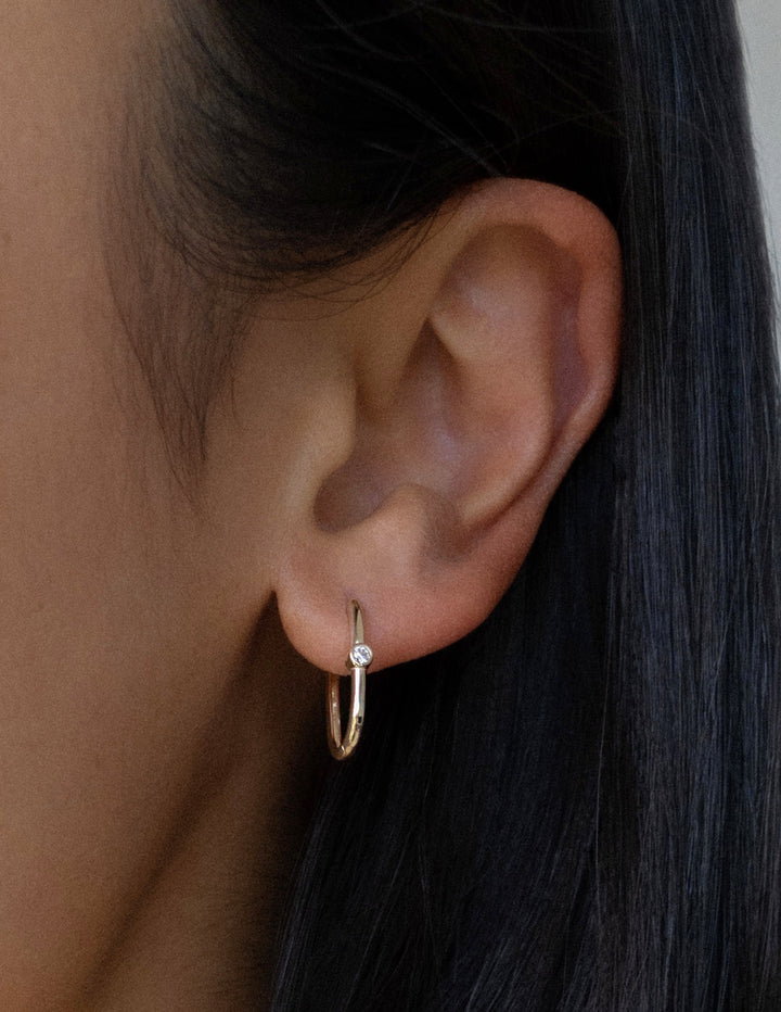 Delia Hoops Earrings in Gold