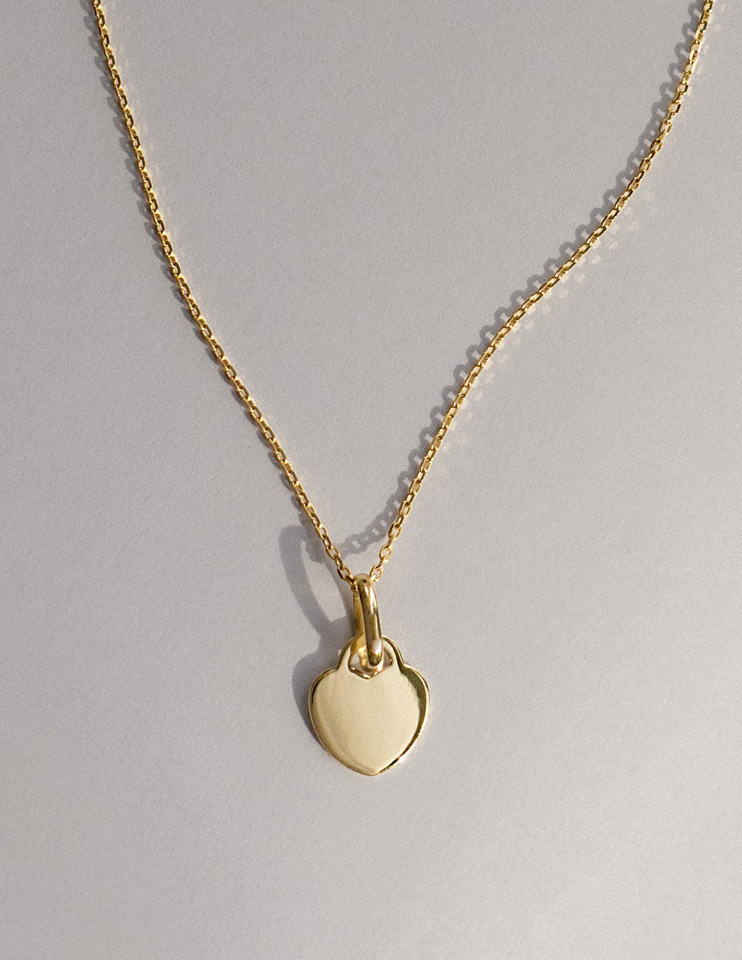 Heart Tag Necklace in Gold