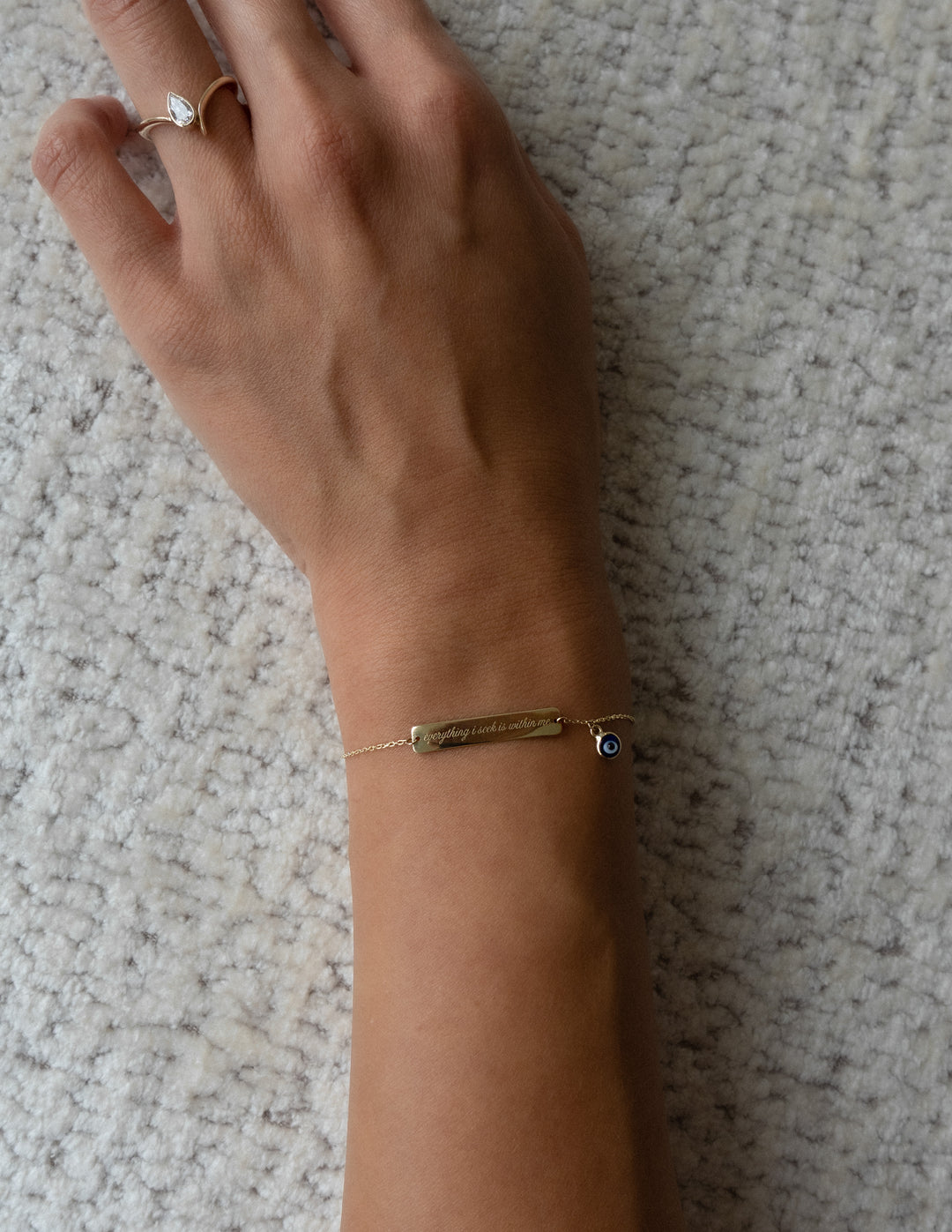 Mantra Bracelet in Gold