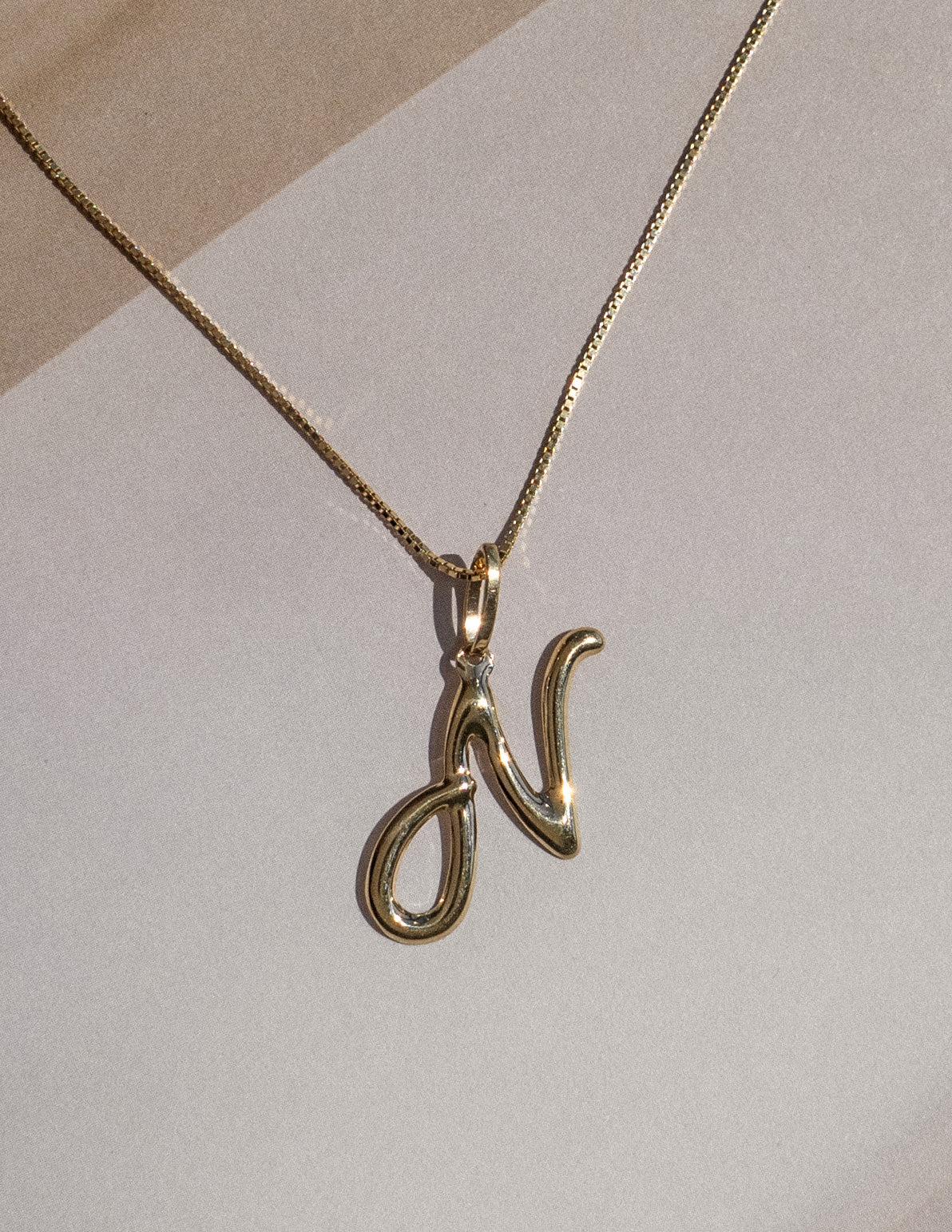 Script letter sale necklace